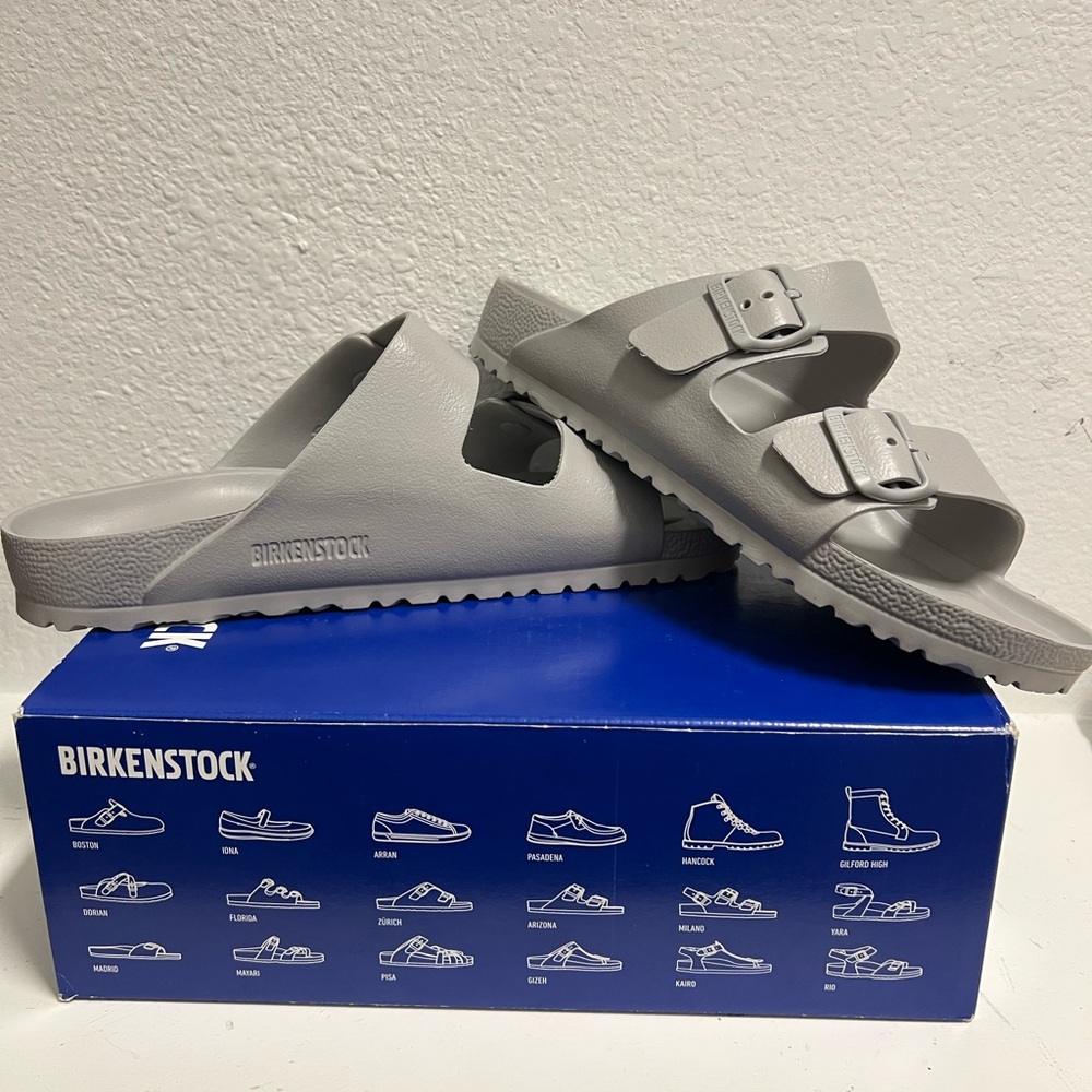 Birkenstock Gray Slide Sandals